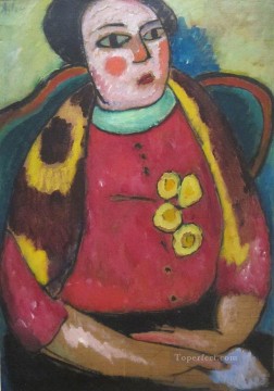 Expresionismo Painting - Mujer sentada 1911 Alexej von Jawlensky Expresionismo